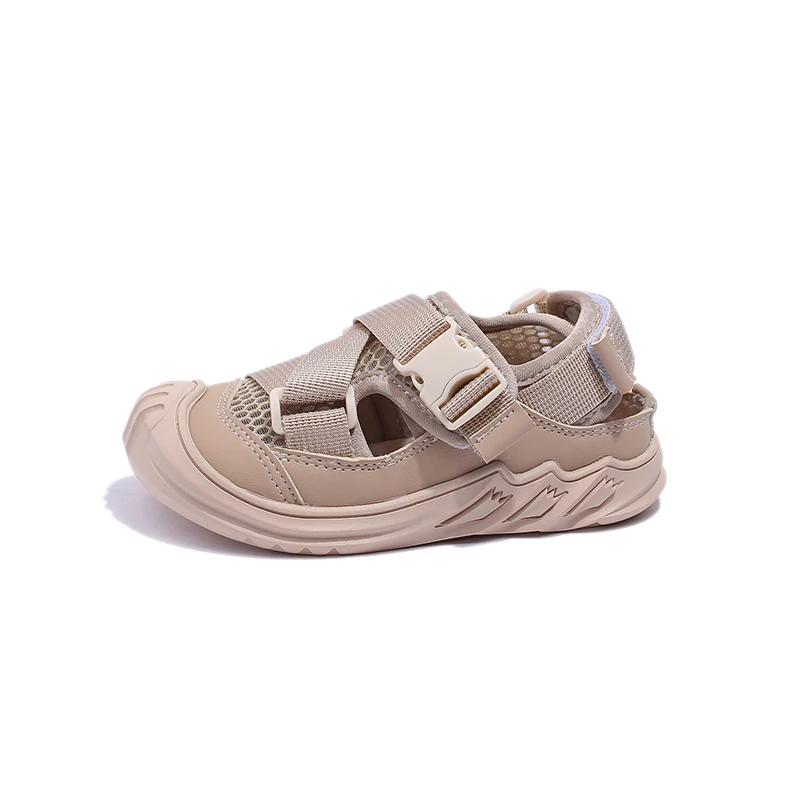 Boys Summer Sandals Baby Soft Breathable Mesh Shoes Children Anti-kick Sports Shoes Kids Buckle Design Beach Sandals