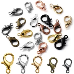 100pcs/lot Metal Lobster Clasps for Bracelets Necklaces Hooks Chain Closure Accessories for DIY Jewelry Making Findings