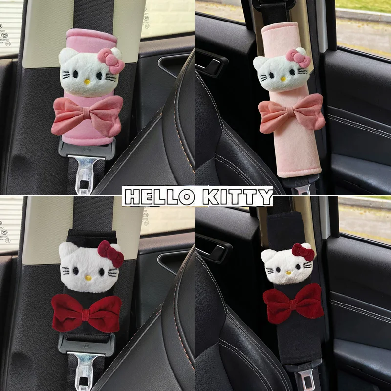 

Hello Kitty Car Seat Belt Shoulder Pad Cover Universal Comfort Protector For Adults & Kids Warm Fleece Padding For Safe Driving