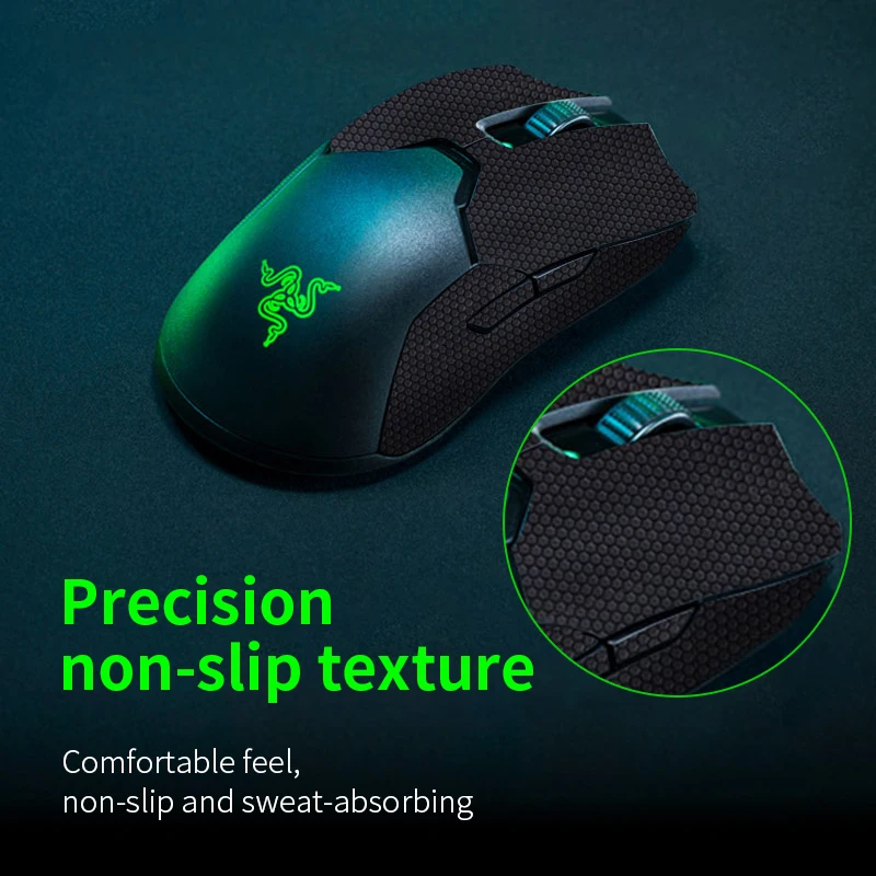 Fita Anti-Scratch Mouse Grip para Razer, DeathAdder V2, Basilisk, Viper Ultimate, Viper Mini, antiderrapante, à prova de suor, pele