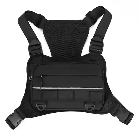 Reflective Outdoor Sports Vest Backpacks Hip-hop Streetwear Chest Rig Bag Riding Chest Bags Multi-functional Storage Waist Packs