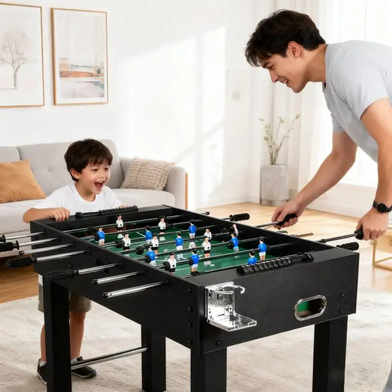 

Забавный большой ручной футбольный игровой автомат, износостойкий полноразмерный настольный футбол, деревянный стол, многоразовый классический игровой стол для настольного футбола