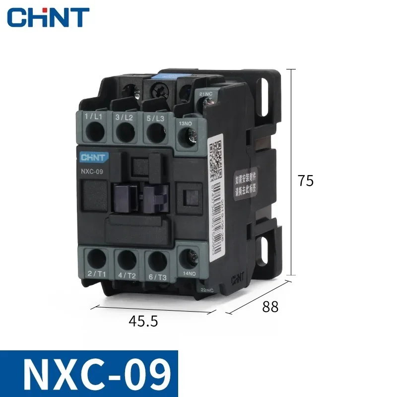 

CHINT NXC-09 Contactor 9A 1NO+1NC AC 24V 36V 48V 110V 127V 220V 380V 415V