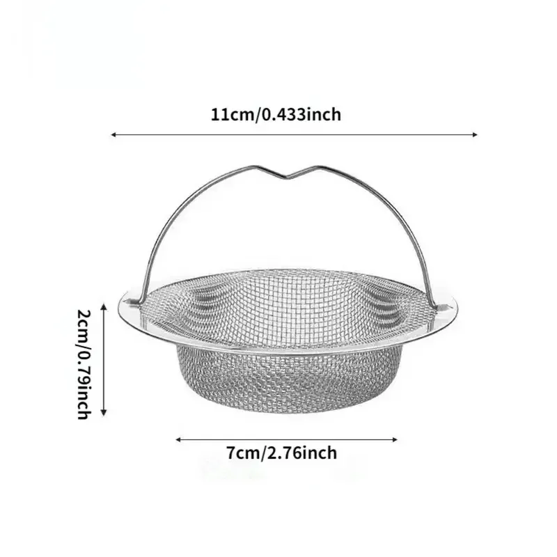 1Pc Stainless Steel Kitchen Sink Filter, Garbage Food Residue/Hair Catcher, Keep Your Bathtub