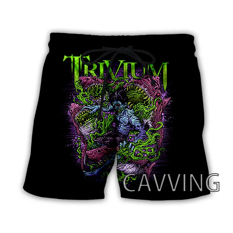 CAVVING 3D Printed Trivium Band Summer Beach Shorts Streetwear Quick Dry Casual Shorts Sweat Shorts for Women/men H02