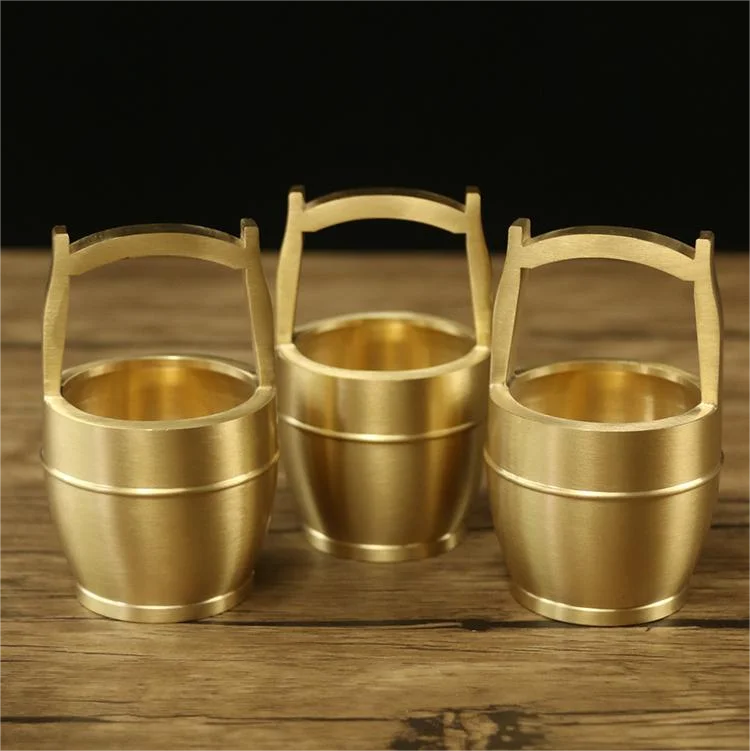 

Нео-китайская полностью медная маленькая фигурка ведра, украшение для хранения денег, украшение для офиса, рабочего стола, гостиной, прихожей