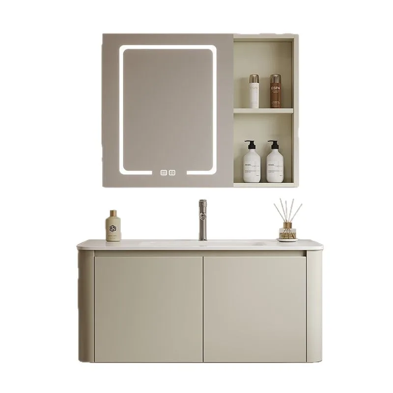 

Шкаф для ванной комнаты Керамический встроенный шкаф для умывальника Комбинированная столешница для умывальника Встроенный умывальник Ванная комната