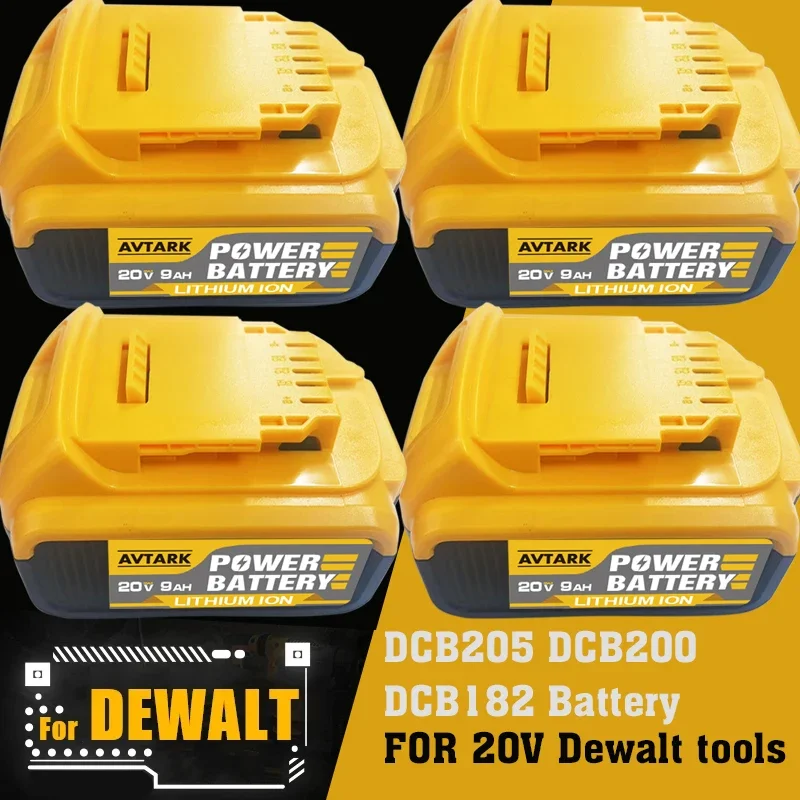 3pcs 18V 12.0Ah MAX Bateria ferramenta elétrica de substituição para DeWalt DCB184 DCB181 DCB182 DCB200 20V 9A 18Volt 18 v Bateria