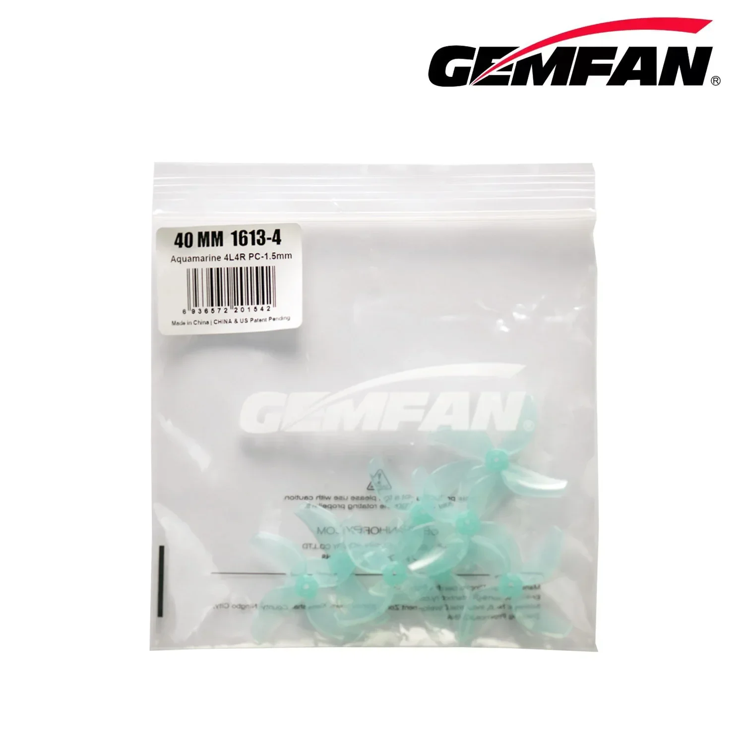 Gemfan 1613 Propeller 40mm 4-Blade Multirotor Prop 1/1.5mm For RC FPV Racing Quadcopter 8Pairs