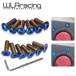 WLR RACING - 6PC/LOTS Burnt Titanium Steering Wheel Bolts Fit a lot of steering wheel Works Bell Boss Kit WLR-LS06CR-T