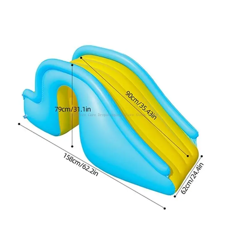  Inflatable Water Slide for Toddler Wider Steps Water Slide Family Activity Toy