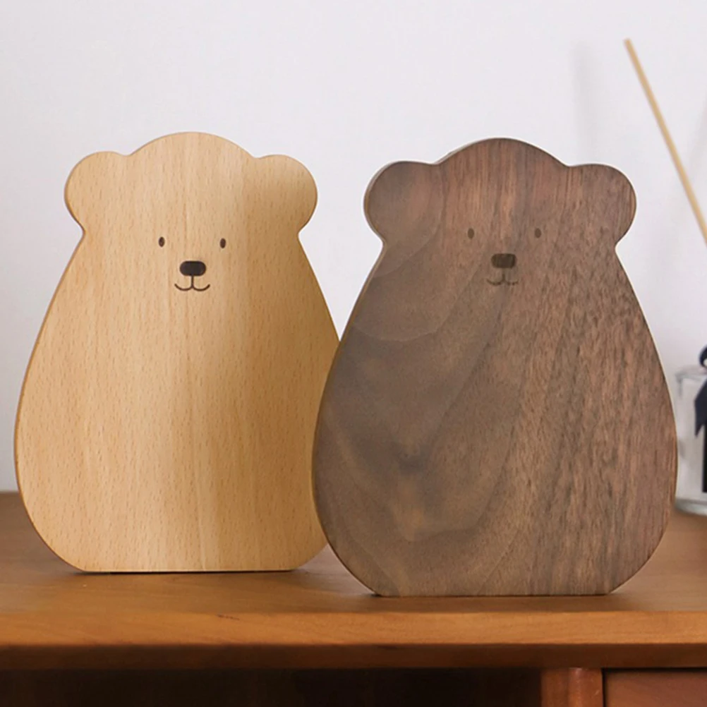 

Retro Wooden Bookend Set Desktop ganizer Office Bookstand Non Bookends for Home Classroom Library Reusable Brown