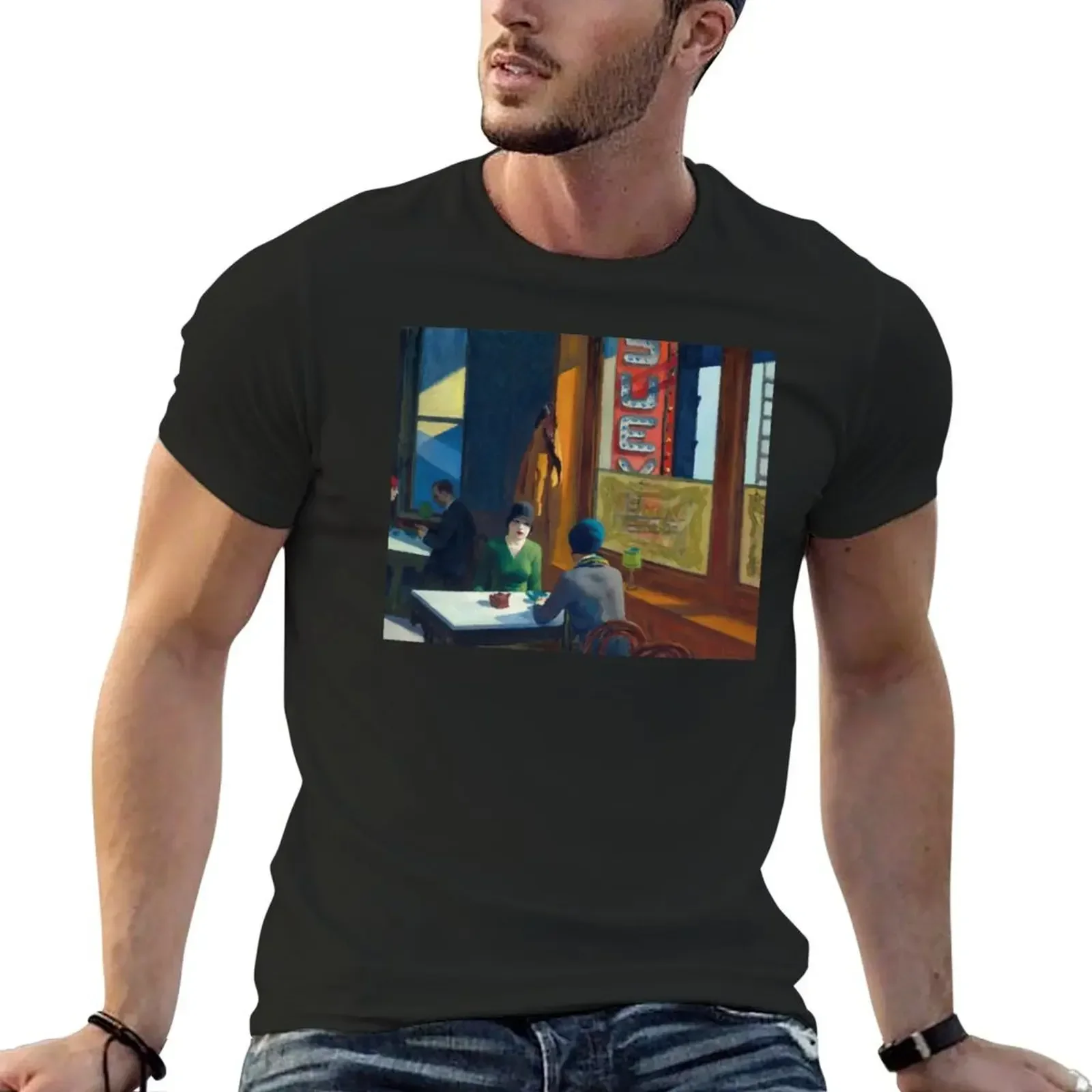 

Edward Hopper - Chop Suey T-Shirt sports fans tops plus size tops oversized t shirt men t shirt