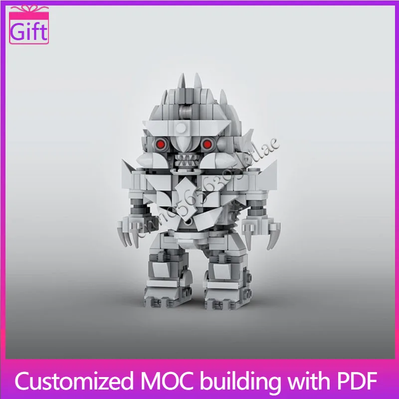 

364 Parts MOC Gray Monster Figure Building Block Set Exquisite Creature Model Bricks Custom DIY Collection Kids Birthday Gifts