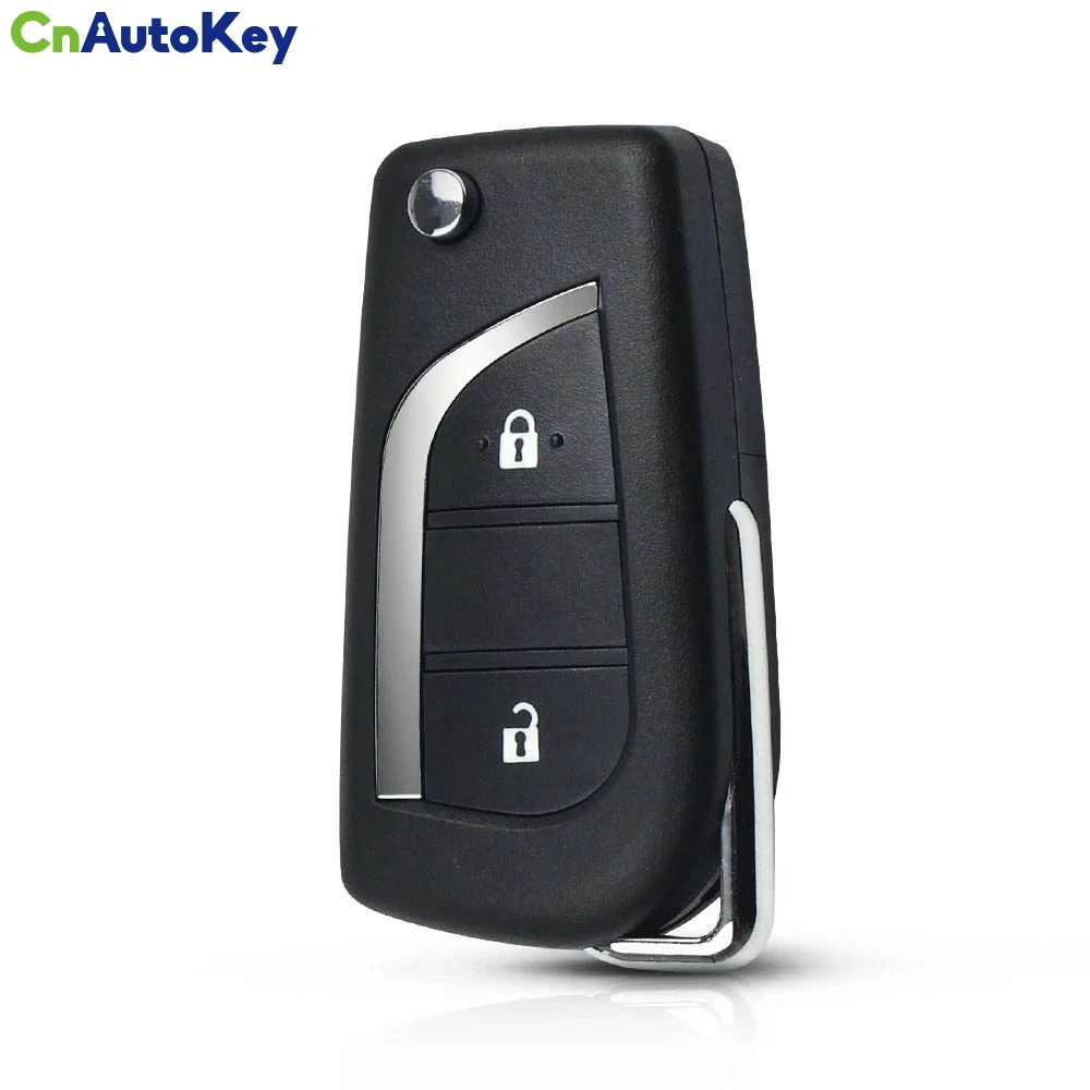 CN007224 2 Button Aftermarket Flip Remote Key for Toyota Innova Crysta 2015 up with blade Toy48 433mhz