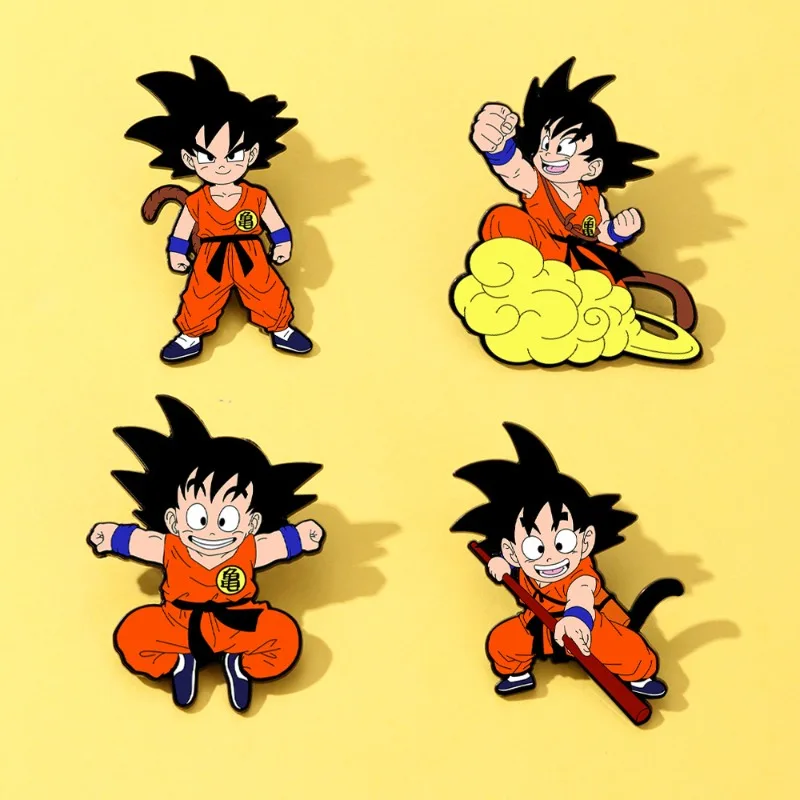 NOVO Kit de 1/4 Peças: Broche de Dragon Ball Sun Wukong para Decoração de Bolsa, Estojo e Acessório de Cintura