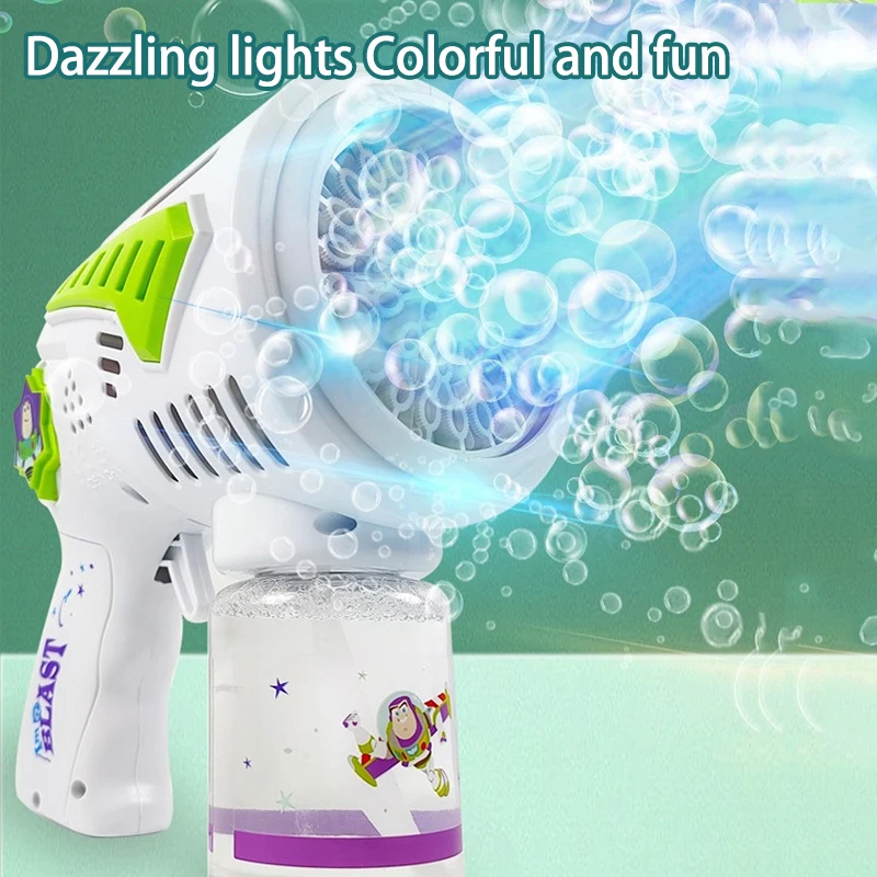 2024ใหม่ปืนเป่าฟองสบู่อัตโนมัติ Disney Buzz Lightyear kado ulang tahun เด็กหญิงเด็กชาย