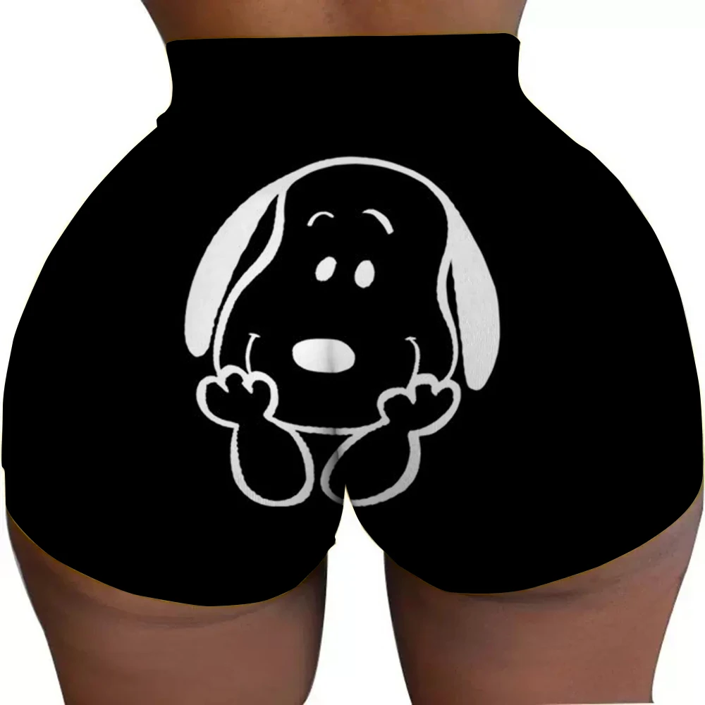 맞춤형 Snoopys Nope Not Today 바이커 러닝 운동 반바지 여성용 운동 체육관 요가 반바지