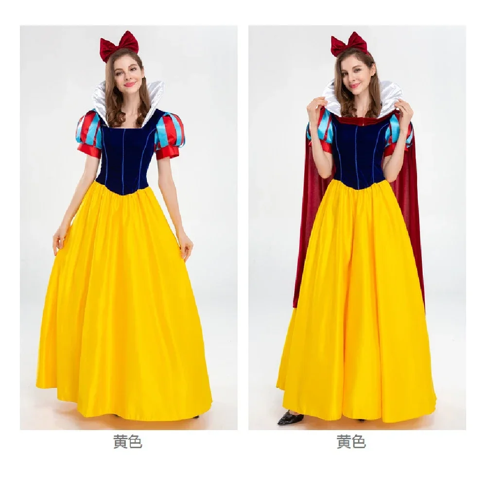 Adult Womens Snow Princess Fancy Dress Costume Large with Collar And Headband Princess Snow Costume