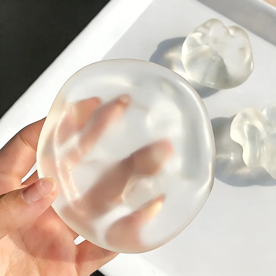 Ultraklarer Kokosnussöl-Squishy-Ball aus TPR, formbar, weiches Fidget-Spielzeug, langsam zurückfedernd, Stressabbau, ASMR, Dekompression, Desktop-Spielzeug – Detail 4