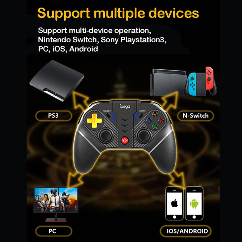 Ipega PG-9218 Gamepad Bluetooth & 2.4G Wireless Game Controller Controle for PC PS3 Android iOS Nintendo Switch Smart Phone