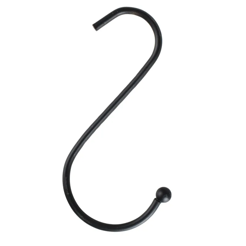 Kitchen door rear hook multi-functional S-shaped hanger tree garden rust-proof iron material black