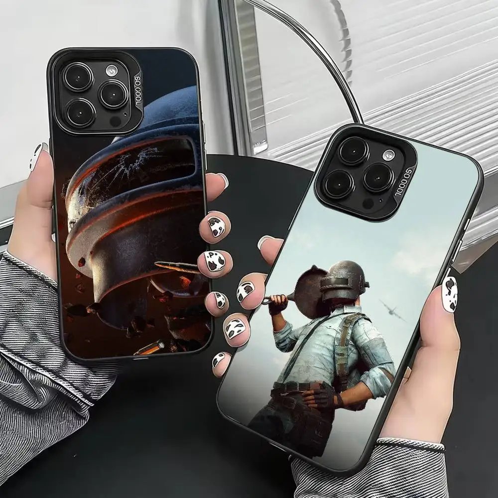 

GAME PUBG Krafton Phone Case For iPhone 17,16,15,14,13,12,11 Plus,Pro Max,XS,Colored Silver Plated Inside Cover