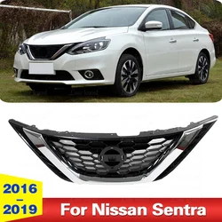 Front Bumper Mesh Grills ABS Replacement Racing Grill accessories for Nissan Sentra 2016 2017 2018 2019
