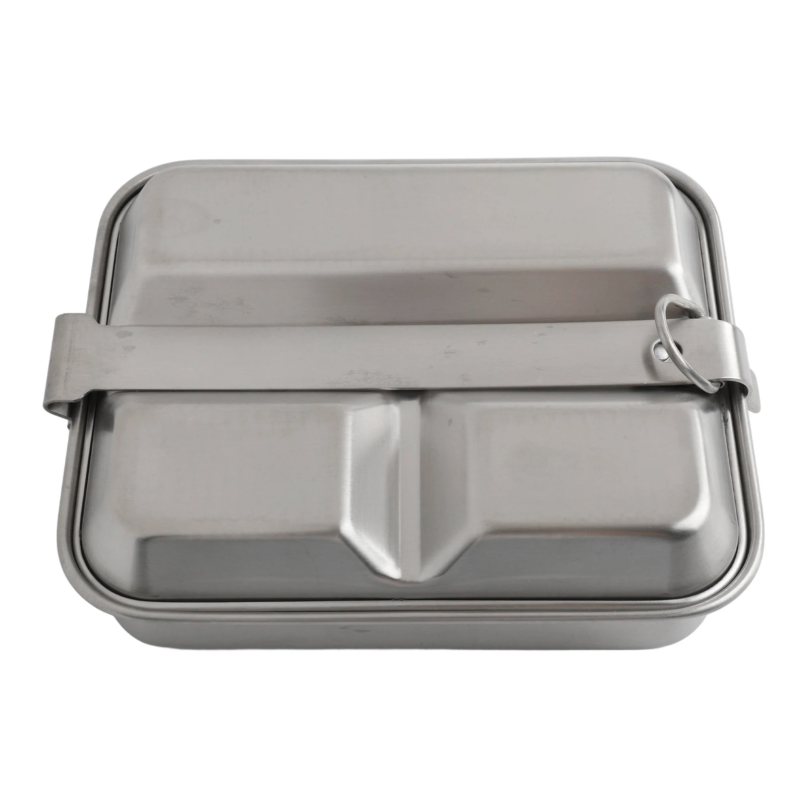 

1 Pcs Portable Camping Lunch Box Outdoor Tableware Stainless Steel Outdoor Tableware Accessories Easy To Carry
