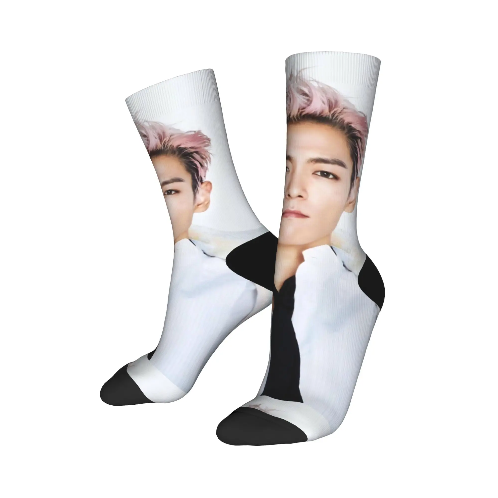 ถุงเท้าลายตลกของนักร้องเกาหลี T-TOP ถุงเท้ากันลื่นสำหรับฤดูหนาว ถุงเท้าผู้ชายคุณภาพสูง ลายสวยงาม ถุงเท้าสำหรับเล่นกีฬากลางแจ้ง