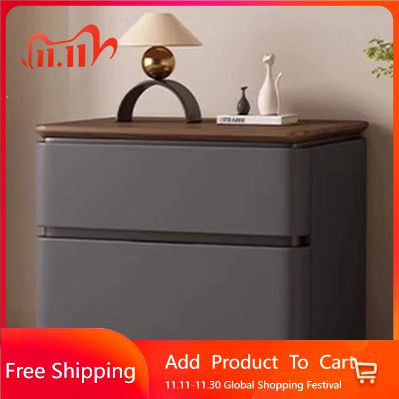 

Wood Organizer Nightstand Bedroom Mobile Coffee Cabinets Living Room Storage Bedside Table Luxury Criado Mudo Hotel Furniture
