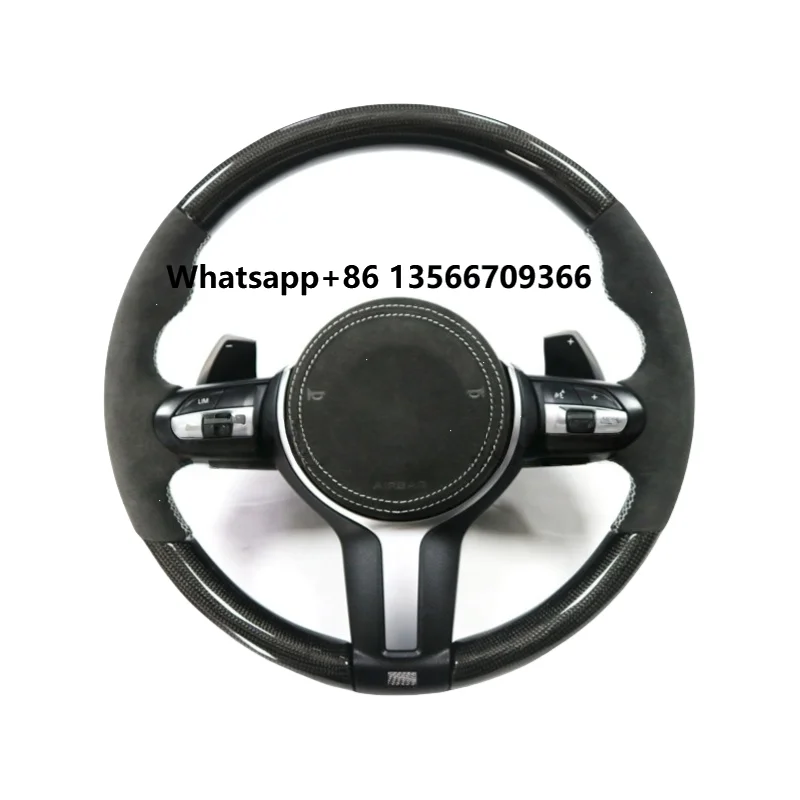 

High Quality Carbon Fiber Steering Wheel for 1 2 3 4 5 Series X1 X3 X5 X6 328M M3 M6 Durable Anti Slip Grip