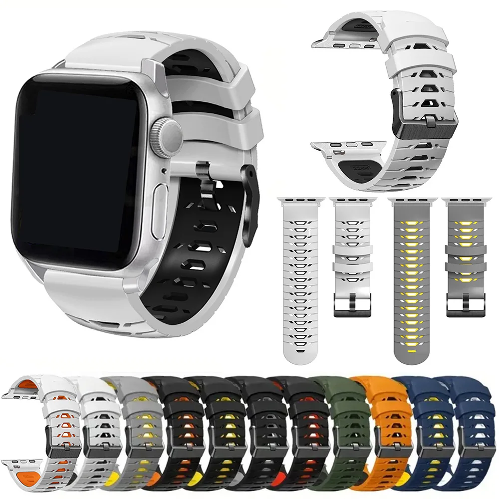 Silikon band für Apple Uhren armband 44mm 45mm 40mm 41 mm42mm 38mm 45mm Sporta rmband iwatch Serie 8 7 6 5 4 3 se 9 ultra 2 49mm