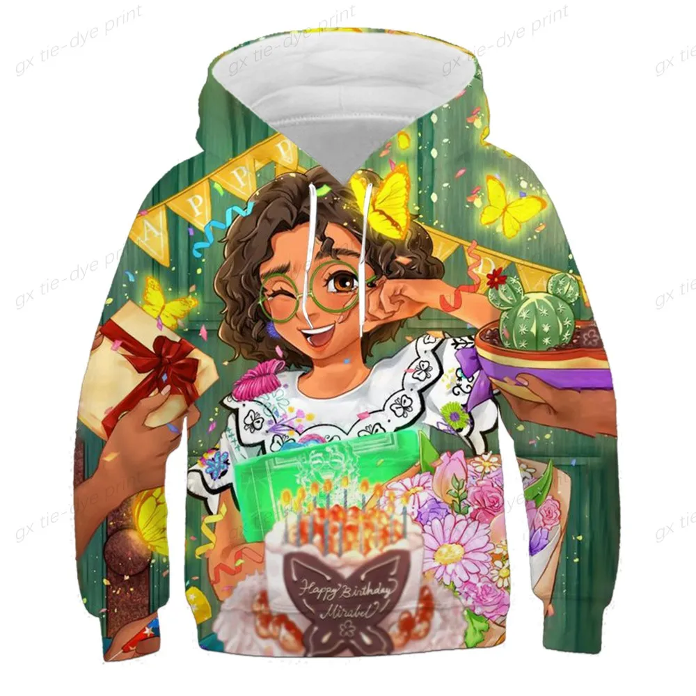 Ragazze Autunno/Primavera Jasmine Princess Felpe con cappuccio a maniche lunghe New Fashion O-Collo Felpe Disney Cartoon Casual Top con cappuccio