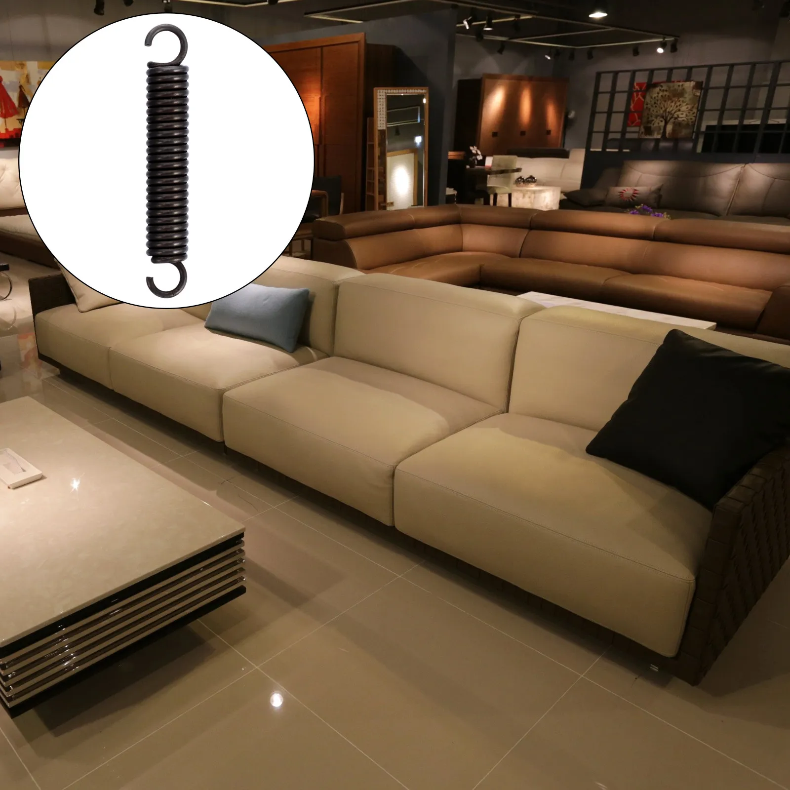 10Pcs Spiral Design Stainless Steel Extension Springs with Dual Hooks for Outdoor Furniture Suspension High Load Capacity