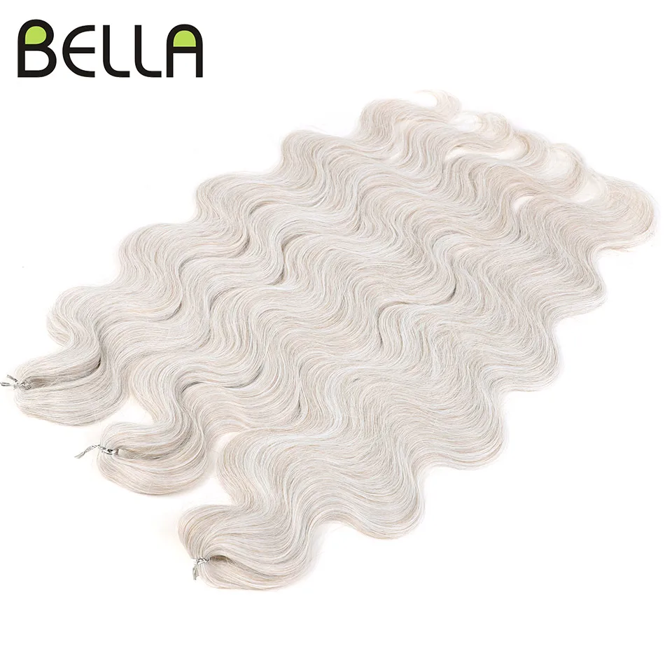 Волнистые пряди Bella, длинные синтетические, коса «Греческая богиня», имитация волос волнами с омбре блонд 24Inch