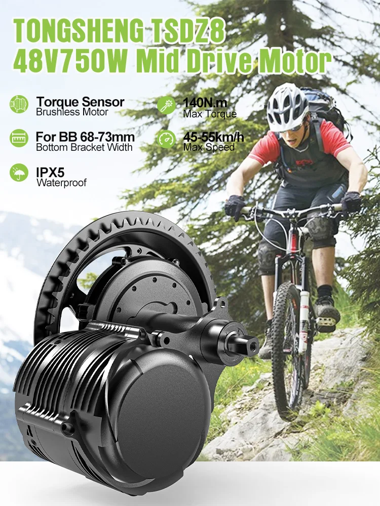 AliExpress varstrom Tongsheng TSDZ8 750W TSDZ2B 500W 250W Motor Kit Mid Drive Torque Sensor Bicycle Engine Electric Bike Conversion Kit BB 68-73mm