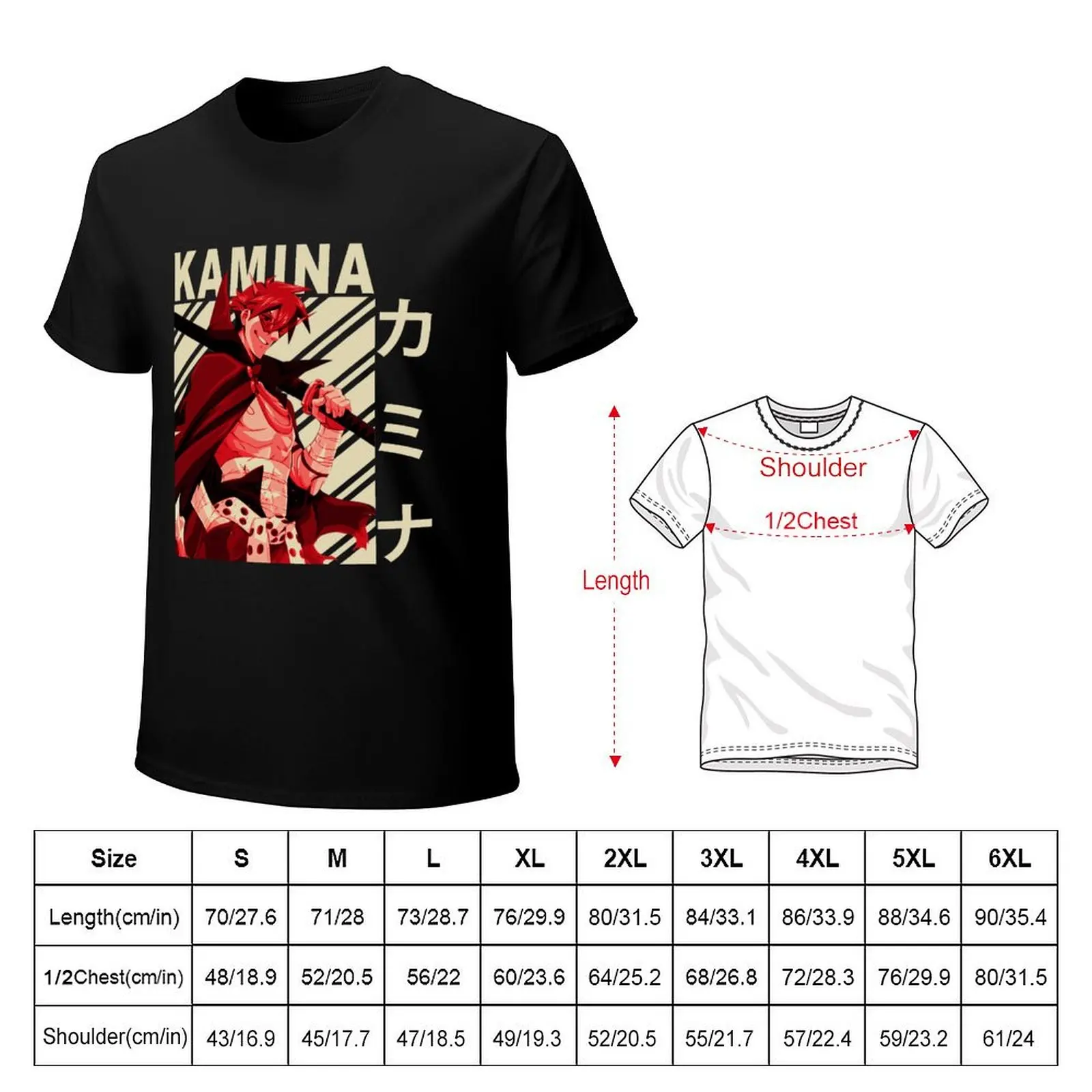 Kamina - Vintage Art T-Shirt Big and Tall Gym T-Shirt