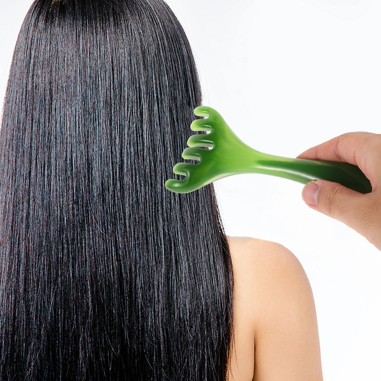 

Массажер для головы из смолы, расческа с широкими зубьями, массажная щетка для кожи головы, соскабливающая массажная расческа для кожи головы, инструмент Гуа Ша, принадлежности для укладки волос, спа