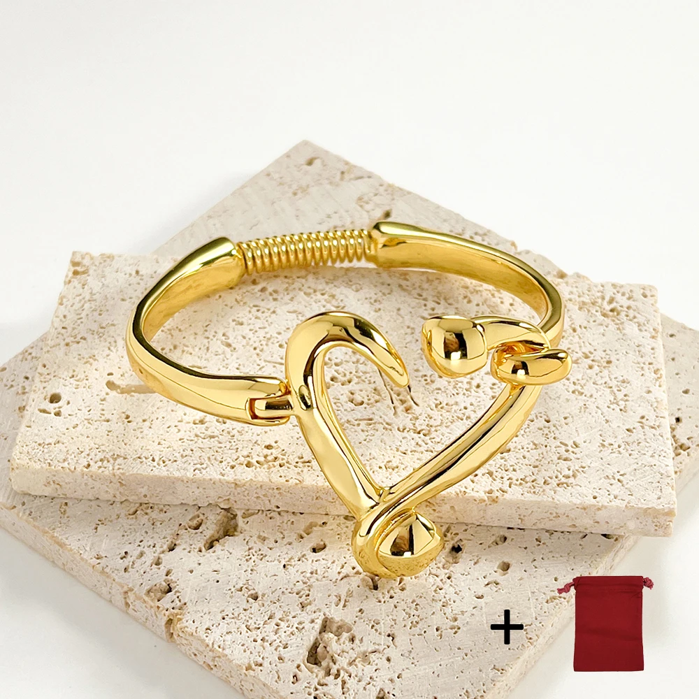 

Spanish High Quality Exquisite Fashion U-NO Gold Color Love Logo Is Intertwined Bracelet Jewelry Gift Free Delivery