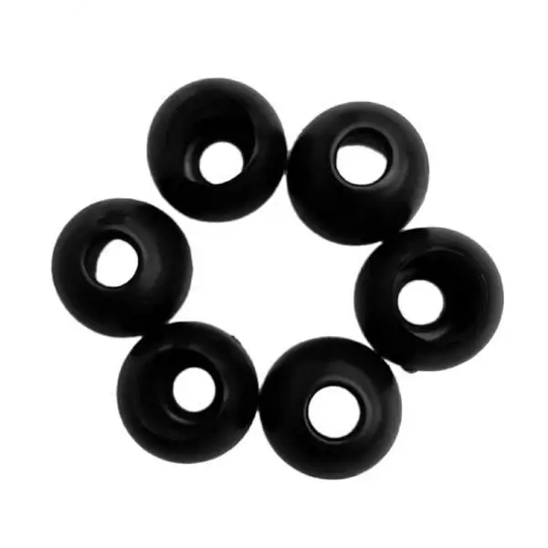 3X 6 Pieces Elastic Shock Cord Rope Toggle Round Ball End Lock Stopper Black
