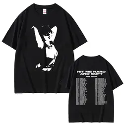 Hit Me Hard and Soft Tour 2024 T-shirt Male Fashion Casual Tshirt 100% Cotton Short Sleeve Men Women Hip Hop Oversized T Shirts
