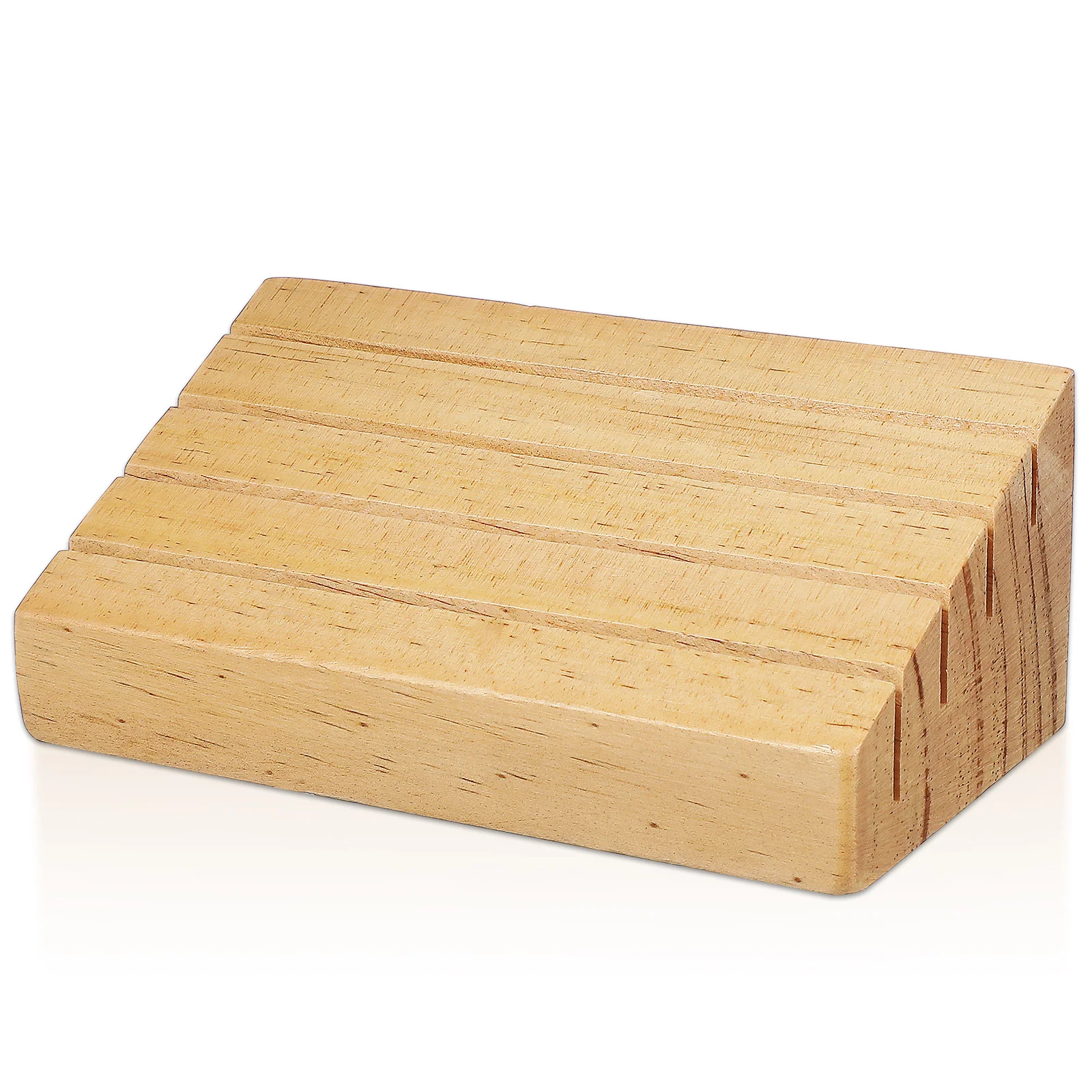 Drewniany stojak na karty z ukośnymi przegródkami, zapewniający pewny chwyt podczas gry w bridge i innych kartowych grych, wygodna tacka.