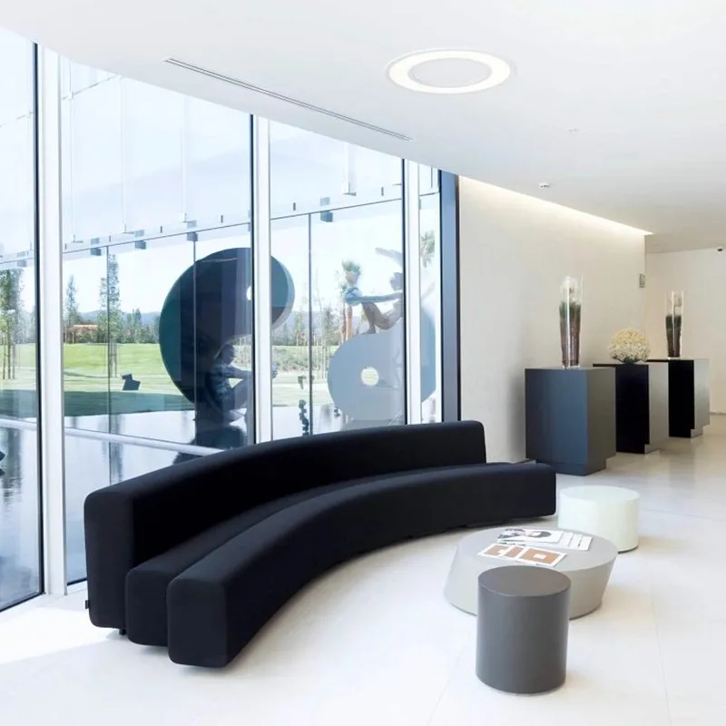 

Fabric special-shaped sofa villa living room hotel lobby leisure sofa company reception curved sofa