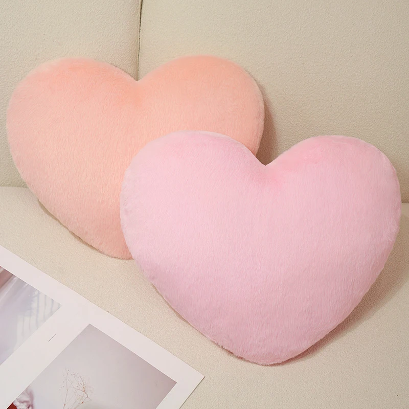 2 Sizes Heart Plush Pillow Stuffed Soft Cushion Expressing Love Pink Red Green Purple Decor Plushie Sofa Chair Gift