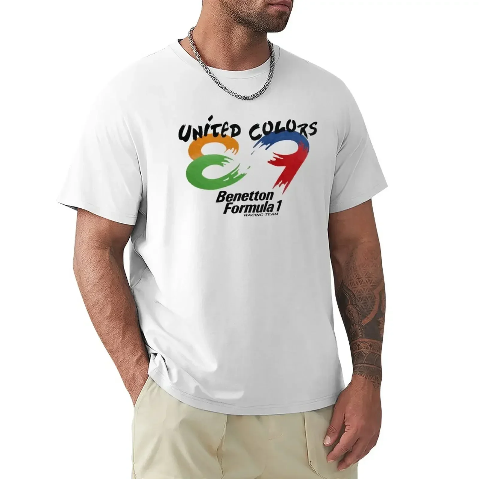 United Colors of Benetton 1989 Logo T-Shirt vintage clothes sports fan t-shirts men graphic t shirts heavyweight fashion 2024