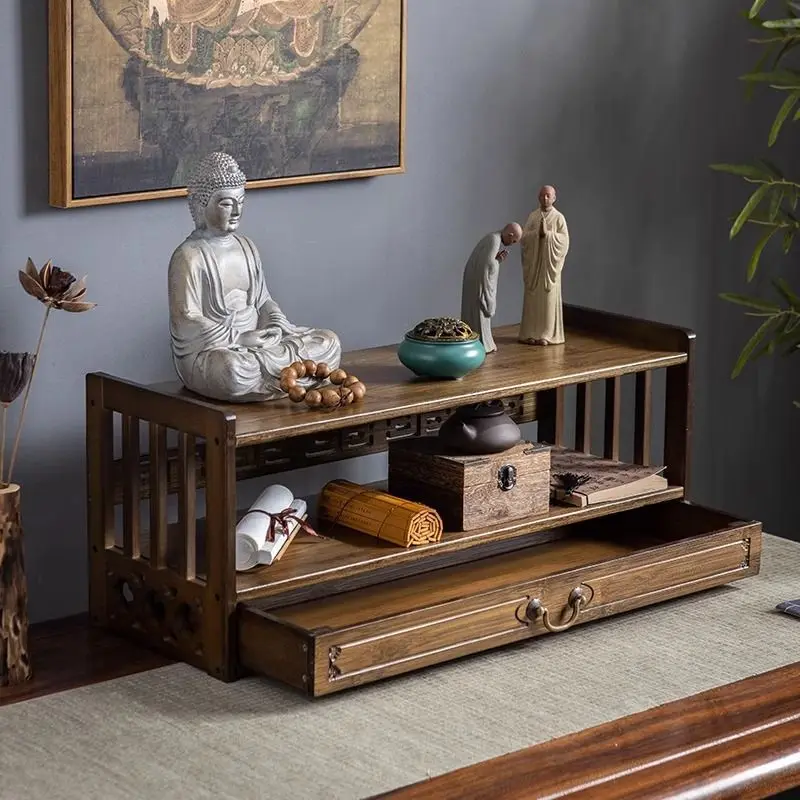 

FT Buddha statue offering table base God of Wealth display frame Shrine shrine cabinet household