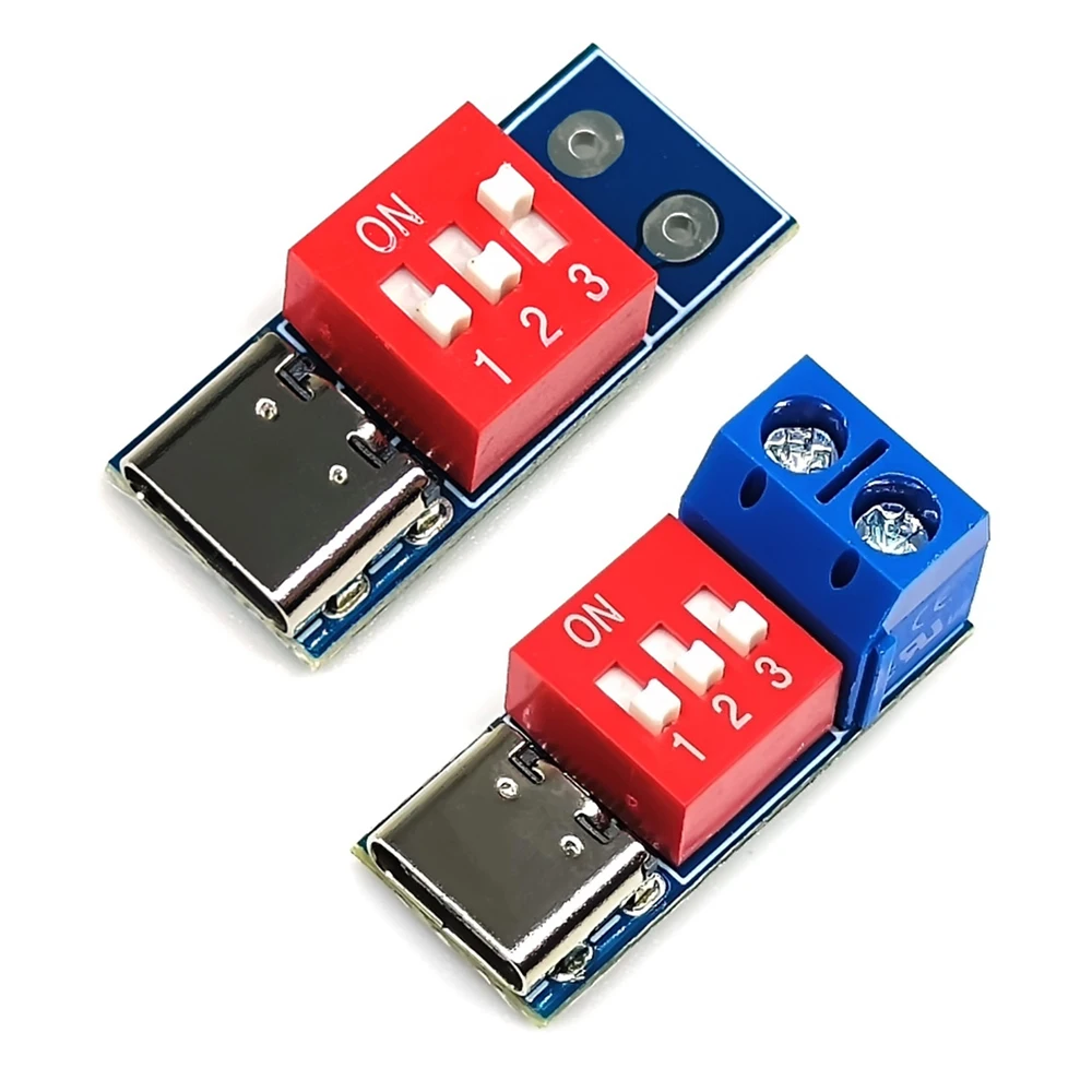 Type-C PD Trigger Board Module PD/QC Decoy Board Fast Charge Adjustable 5V 9V 12V 20V Charger Power Delivery Boost Module