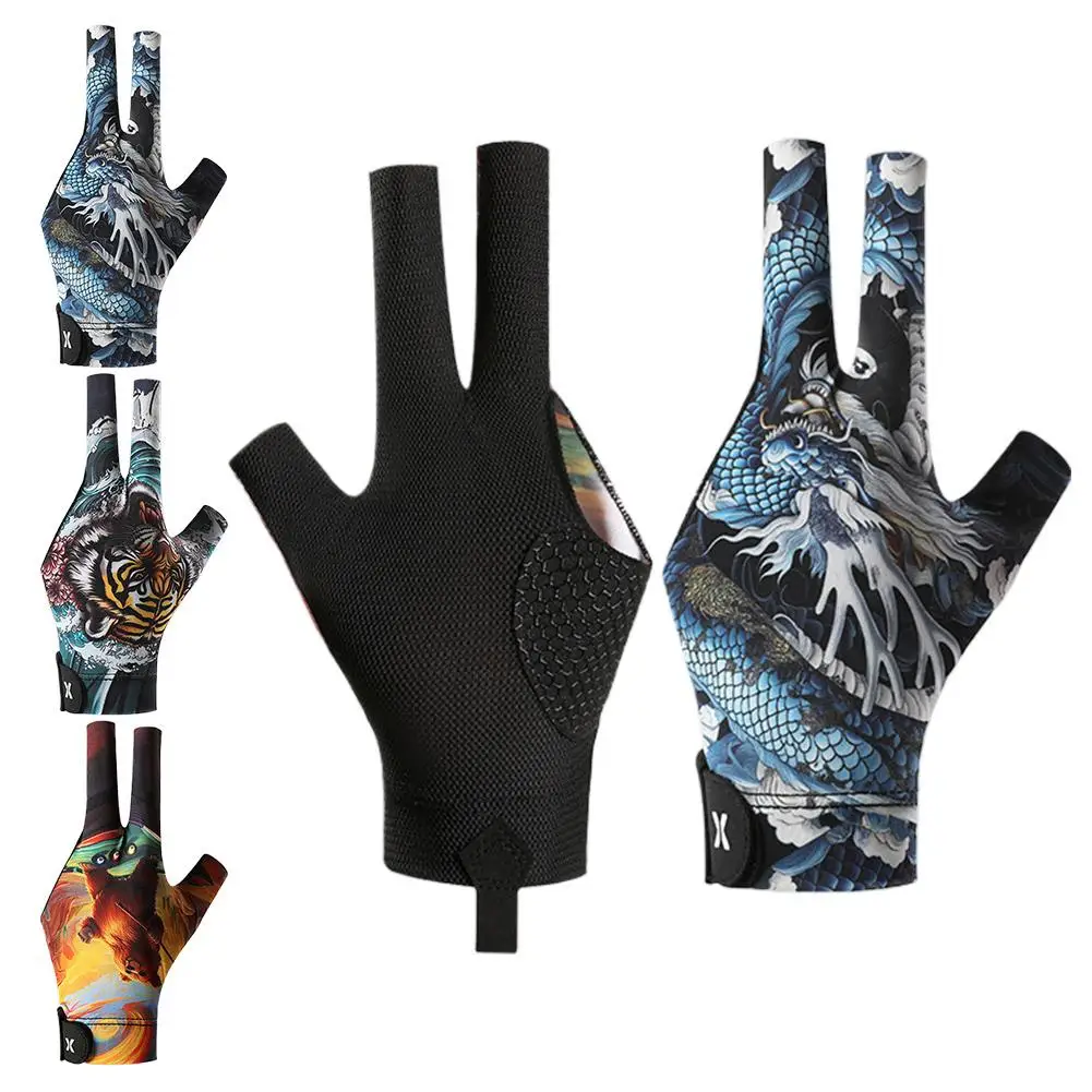 Snooker Stecca da biliardo Guanto Piscina Mano sinistra aperta Accessorio a tre dita Accessori fitness per uomini e donne U4F7