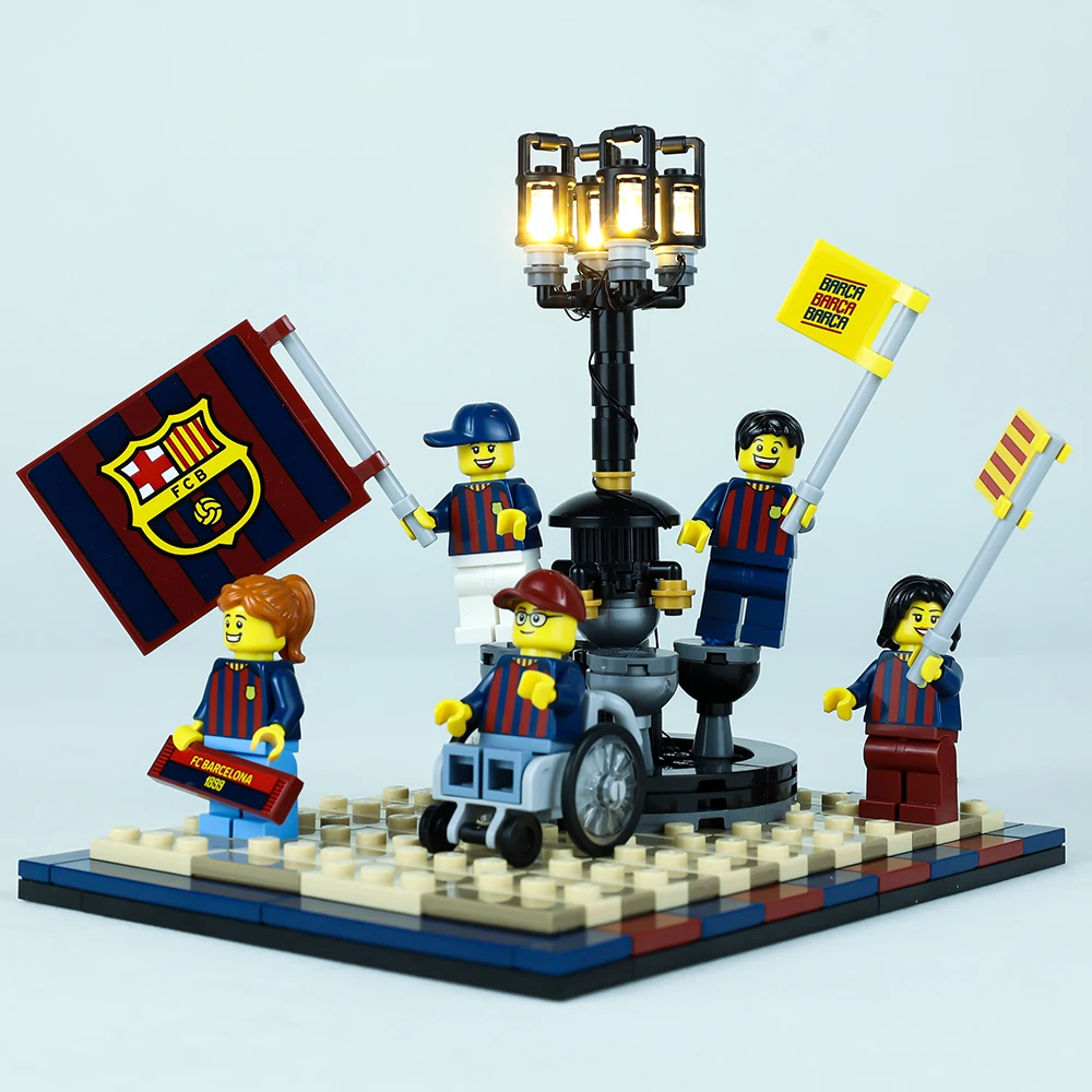 Juego de luces Led para 40485, juguete de bloques de construcción con diseño del FC Barcelona, celebración de multitudes, No incluye modelo